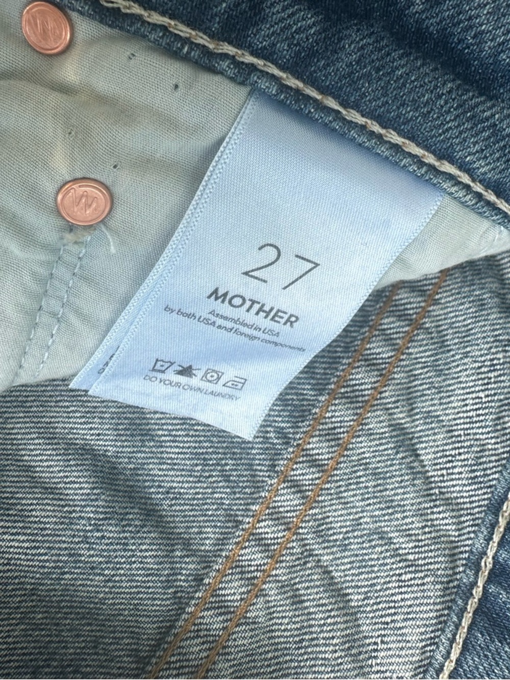 MOTHER Light Blue Relaxed womens Jeans - Picture 8 of 9